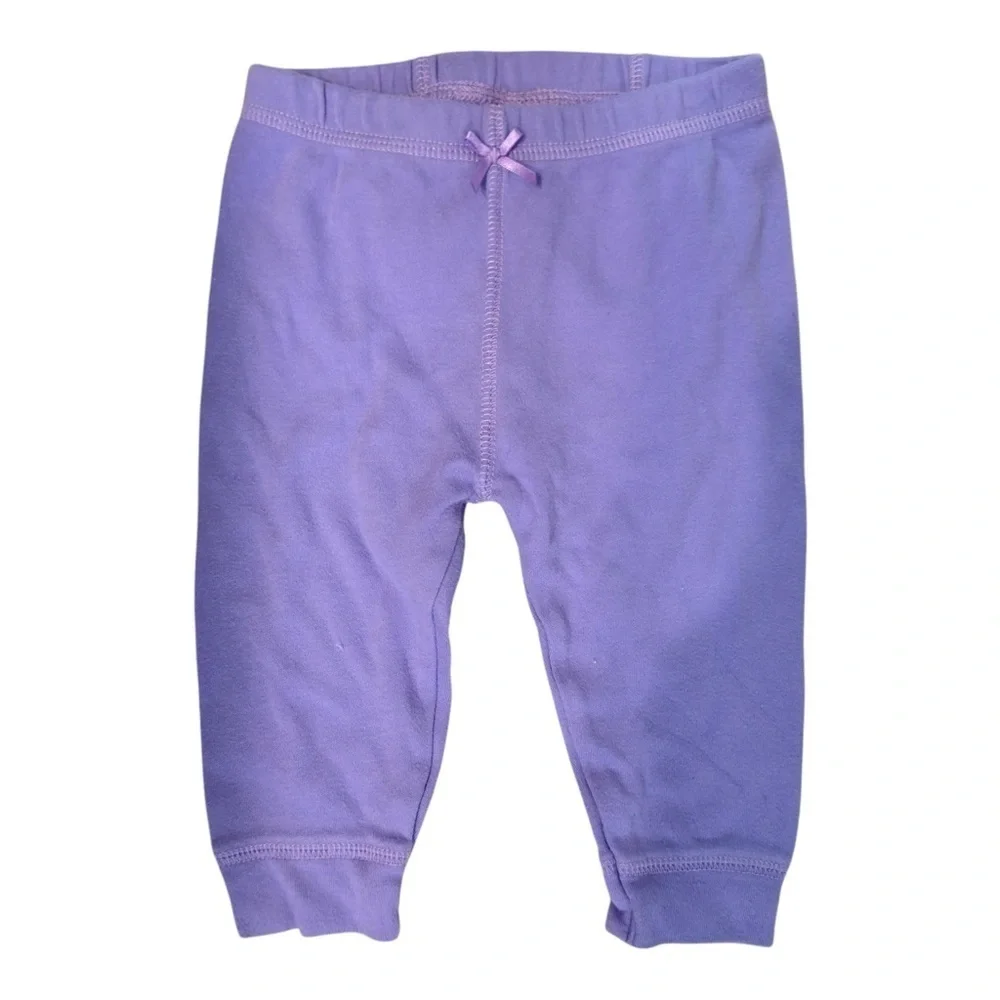 Purple Baby Leggings with Bow